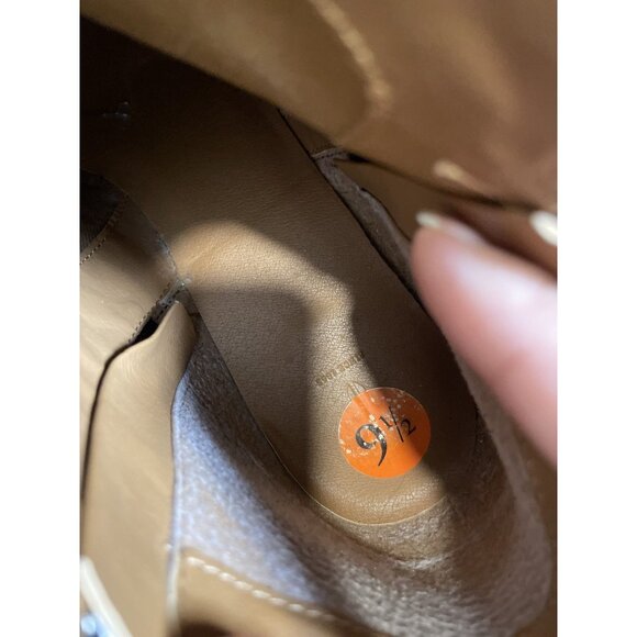 Frye 3470014 Women's 9.5 Brown Leather Zip Up Booties Ankle Boots Heeled - Picture 8 of 11